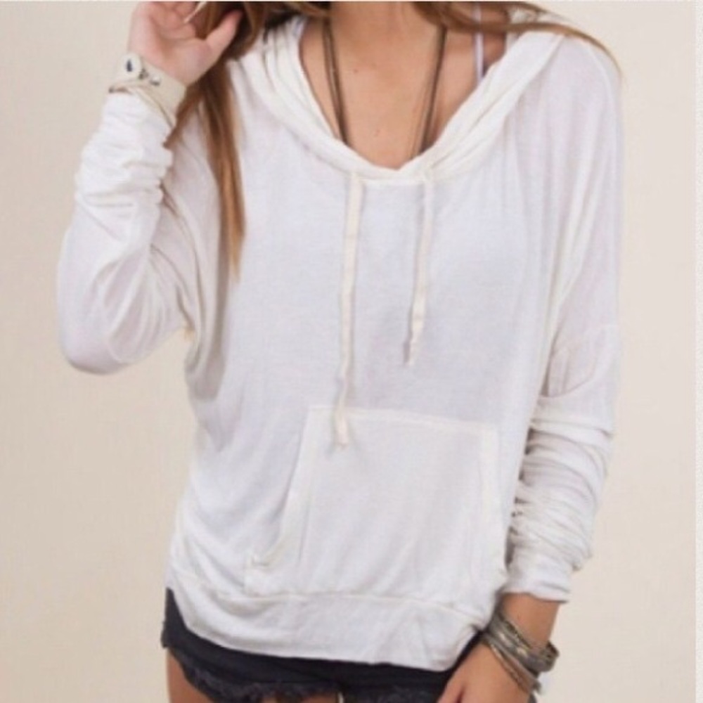 Brandy Melville White Bettina Hoodie
